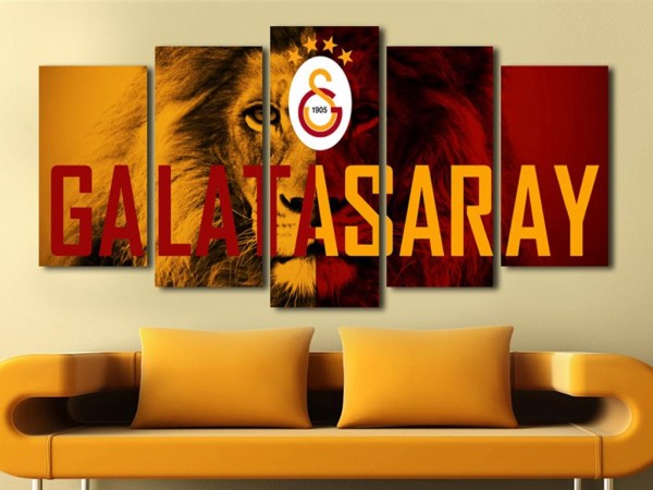 Dekonaz 5 Parça Tablo | Galatasaray Aslan | b-4135