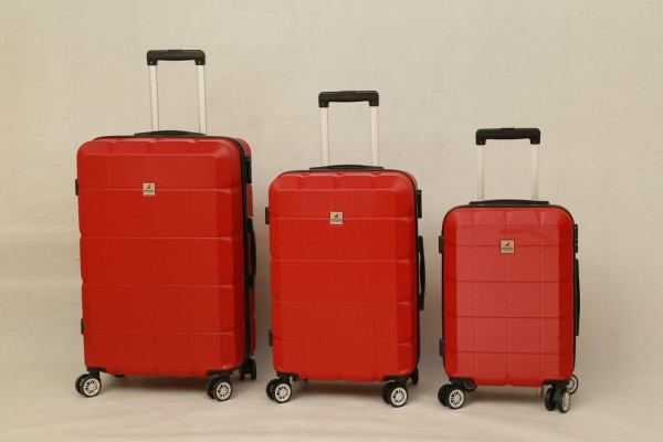Hoffmanns ABS 3'lü Bavul Seti - Kırmızı