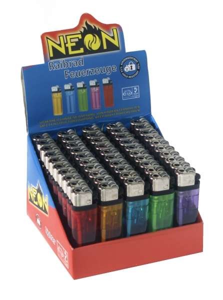 Neon Çakmak 200 Adet 5 Çeşit Renkli 4 Paket