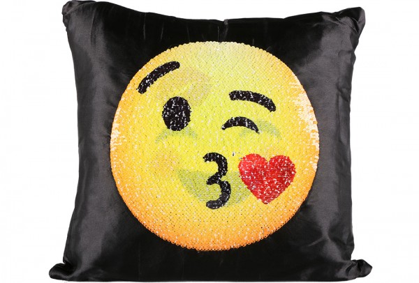 Dekonaz Dekoratif Pullu Yastık 40x40cm | Gülümseyen Emoji | MTL-0003