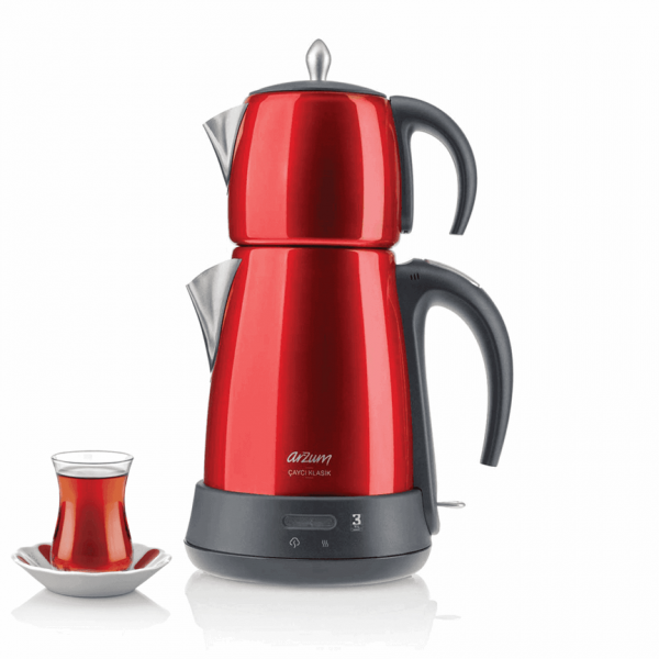 Arzum 2.4 lt Çaycı Klasik Çay Makinesi - Kırmızı