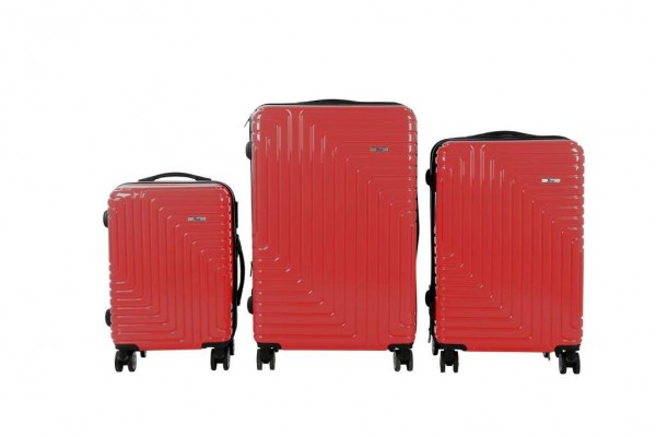 İmex 3 Parça Bavul Valiz Çanta Seti | Kırmızı