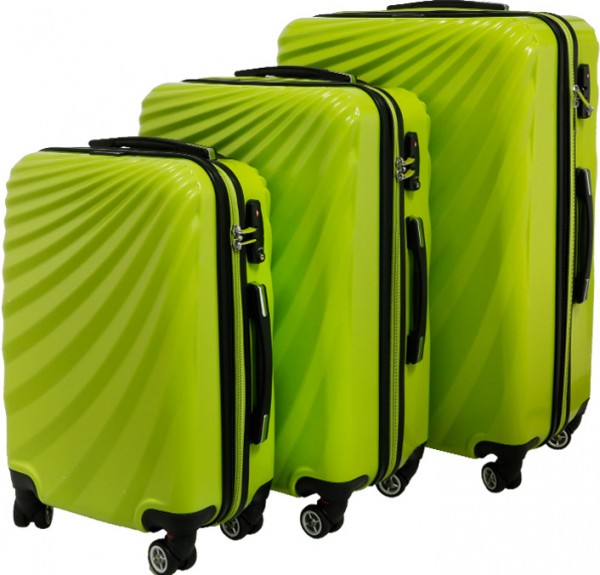 Viviana Hard Case 3'lü Bavul Seti 360° Dönen Tekerlekli | Yeşil | TSA Kilitli