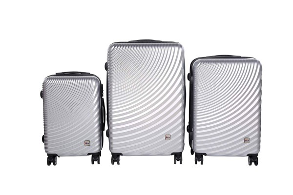 İmex 3 Parça Valiz Bavul Seyehat Seti | Gümüş