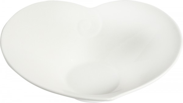 Bavary Porselen Servis Tabağı Kalp Şeklinde 20x18cm | Beyaz | 1 Adet