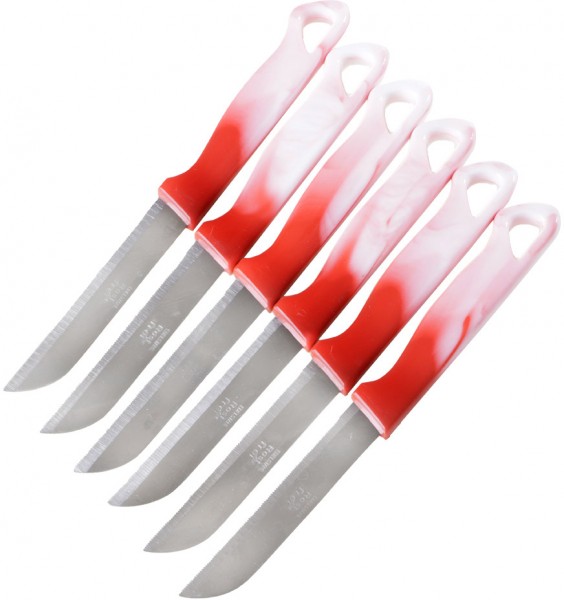 Messermann Germany 6 Adet Bıçak Seti | Paslanmaz Çelik | Kırmızı