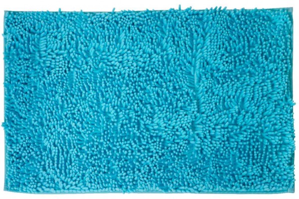 Bad Teppich Badmatte Badematten 80x50 cm Vorleger Flauschig Shaggy Garnitur Blau