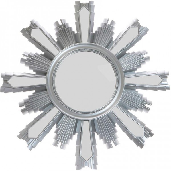 Dekonaz Modern Duvar Aynası XL Gümüş