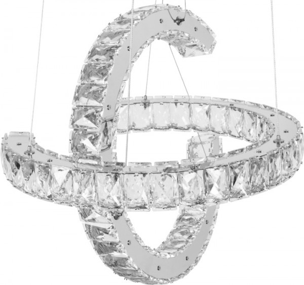 Almina Tavan Lambası Avize Led 2'li Ø 40cm | Kristal Taşlı | Al-207-2