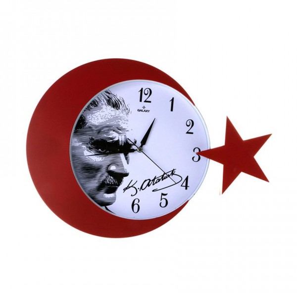 Galaxy Ay -Yıldız K.Atatürk Duvar Saati
