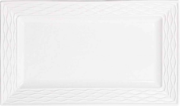 Bavary XXL 2 Parça Porselen Servis Tabağı 46cm | Beyaz