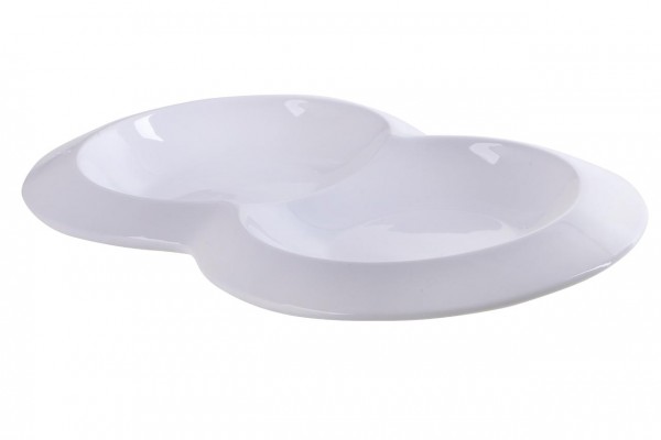 RedTag Home XL Porselen Kahvaltı 2'li Servis Tabağı | Oval | Beyaz | 50x31cm