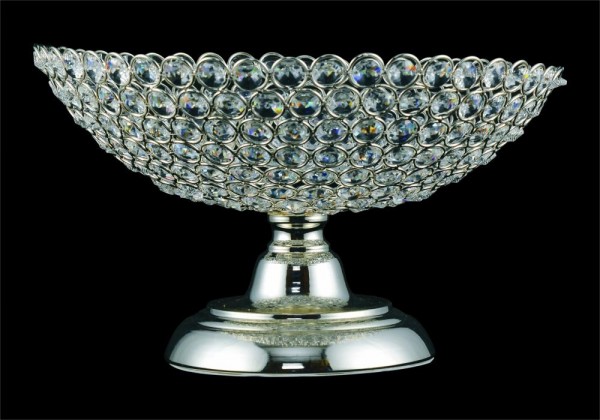 Dematex Kristal Dekoratif El Yapımı Meyve Kasesi | Gümüş