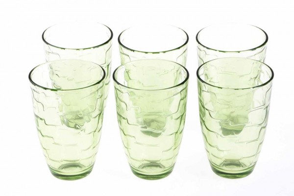 Paşabahçe Puzzle 6 Parça Su Bardağı Seti | Yeşil | 360ml | 52396-Gruen