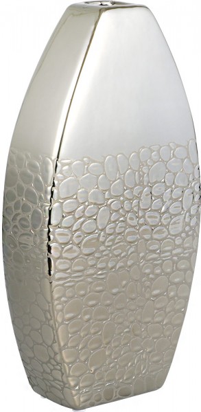 Dekonaz Taş Desenli Dekoratif Vazo | Oval | 30cm
