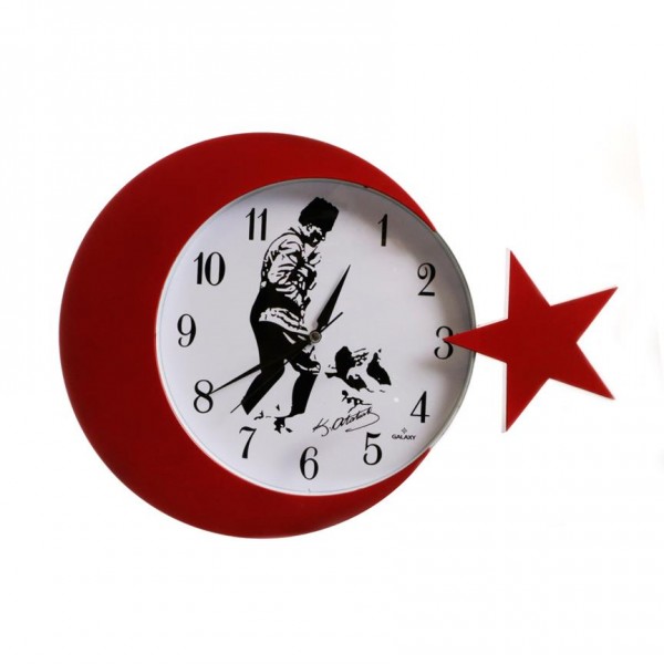 Galaxy Ay Yıldız K.Atatürk Duvar Saati